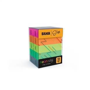 Silka Neon 5 Renk Silgi 10'lu