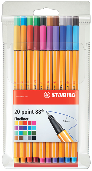 Stabilo Point 88 Keçe Uçlu Kalem 20 Renk Askılı Paket